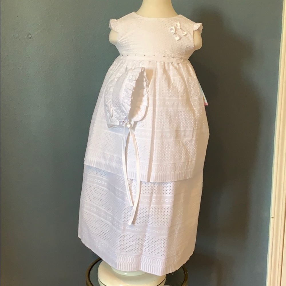 Two piece formal white dress